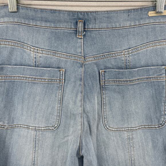 PILCRO Jeans 29 ANTHROPOLOGIE High Waist Tapered Ankle Light Wash Denim Blue - Picture 6 of 16
